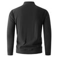 thumbnail image 4 of pstuiky camisetas de manga larga para hombre, Suéter de punto cálido de color sólido de moda informal para hombre, manga larga, top redondo salir tops xs, 4 of 6