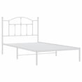 thumbnail image 2 of vidaXL Metal Bed Frame with Headboard White 100x190 cm, 2 of 5