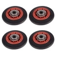 thumbnail image 2 of 4 Pcs Séchoir à Tambour à Rouleaux Compatible avec Whirlpool, - 8536974 Remplace, 8536973, W10314171, WPW10314173, Ps11752609, 4 x Roues 8 x Rondelles, Rouge&Noir, 2 of 6