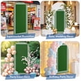 thumbnail image 6 of Green Greek Key Arch Backdrop Cover, Spandex Fitted Wedding Arch Cover, Geometric Greece Ancient Farmhouse Geo Round Top Stand Covers for Birthday Ceremony Bridal Shower Party Decor 7.2x4 Ft, 6 of 9