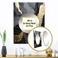 thumbnail image 3 of Designart "Minimalism Chrome Black And Gold Potteries" Abstract Spirals Mirror Wall Decor - Modern Black Abstract Living Room Wall Mirror Art - 32" x 24" Inch, 3 of 5