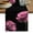 Pink, variant on Red Rose Table Runner, Vintage Abstract Garden Flower Floral Black Washable Cotton Linen Table Runners 36 Inches Long, Dresser Scarf Runner for Nightstand/End Tables/Round Tables 13''x36''
