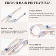 thumbnail image 6 of HBlife 6 Pack Small Prestige French Hair Pins, Ergonomic Design Hair Pins for Thin Thick Hair, 6 of 7