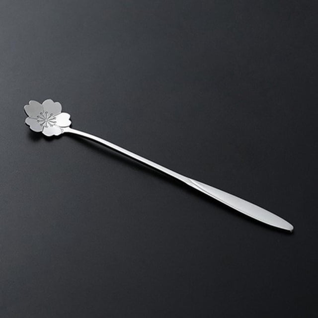 Cuchara mezcladora Savlot de acero inoxidable con mango largo para helado, té y café, vajilla elegante