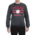 thumbnail image 2 of Wild Bobby City of Texas Baseball Fantasy Fan Sports Unisex Crewneck Sweatshirt, Charcoal, 3X-Large, 2 of 6