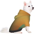 thumbnail image 2 of Honeii Orange To Teal Gradient Print Small Dog Hoodies Pet Hooded Sweatshirts Fall Winter Puppy Cat Sweaters Warm Clothes for Small Dogs Outfits Costume-Large, 2 of 7