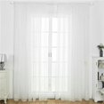 thumbnail image 3 of Leylor Rideau Porte-Tulle Fenêtre Porte Rideau Drapé Chambre Salon Café(Blanc), 3 of 11