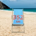 thumbnail image 4 of Beach Chair Of 2 - Solid Wood Folding Chairs With Adjustable Height For Relaxation Blue Patio Lounge Wooden Outdoor Comfort, 4 of 5