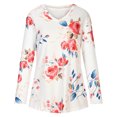 thumbnail image 3 of Mode Femmes Été Casual Couleur Bloquant Imprimé Manches Courtes Haut Tshirt, 3 of 4