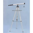 thumbnail image 4 of Nauticalmart Floor Standing Antique Copper with White Leather Harbor Master Telescope 60" by Nauticalmart, 4 of 6