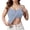 Light Blue, variant on Women's Hollow Out Camisole Tank Top Built in Bra Versatile Round Neck Everyday Wear Layering