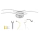 thumbnail image 1 of Modern Wave Ceiling Light 105 LED Warm Lighting for Living Room Bedroom AC85-265V, 1 of 4