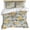 Yellow, variant on Sage Green Flower Bedding 3 Piece Duvet Cover Set Queen Size, Vintage Country Rose Leaf Floral Soft Microfiber Comforter Cover with Zipper Closure & Pillowcases, Wrinkle & FadeResistant Quilt Cover