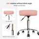 thumbnail image 4 of Taburete con ruedas KKTONER, redondo, de piel sintética, ajustable en altura, 4 of 7