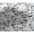 thumbnail image 4 of oneOone Viscose Chiffon Aqua Blue Fabric Florals Craft Projects Decor Fabric Printed By The Yard 42 Inch Wide, 4 of 4