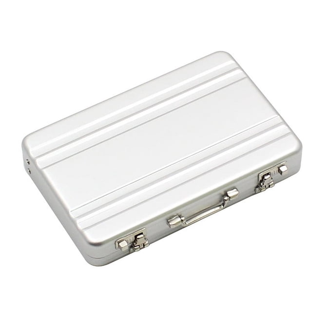 Mini Aluminum Safe Suitcase Briefcase Business Credit Bank Card Holder Box Case