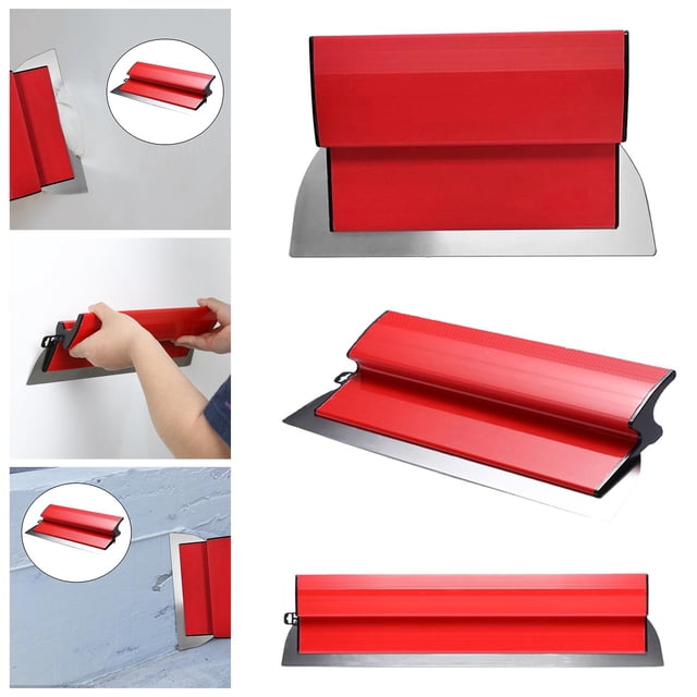 Espátula de alisado de acabado de paneles de yeso de plástico de acero inoxidable, portátil, Flexible, para , herramientas de enyesado de pared, Soledad Espátula para alisar paneles de yeso