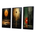 thumbnail image 3 of Designart "Urban Solitude under the Full Moon" Modern Geometric Framed Wall Art Set Of 3 - Black Abstract Geometric Frame Gallery Wall Set For Home Decor, 3 of 6