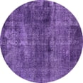 thumbnail image 1 of Ahgly Company Indoor Round Oriental Purple Industrial Area Rugs, 5' Round, 1 of 4