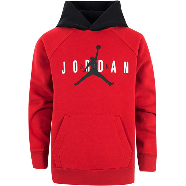 Jordan - Jordan Boys' Sueded Fleece Colorblock Hoodie - Walmart.com ...