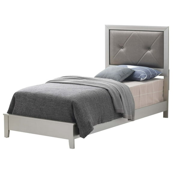 Glory Furniture Primo Full Panel Bed in Silver Champagne