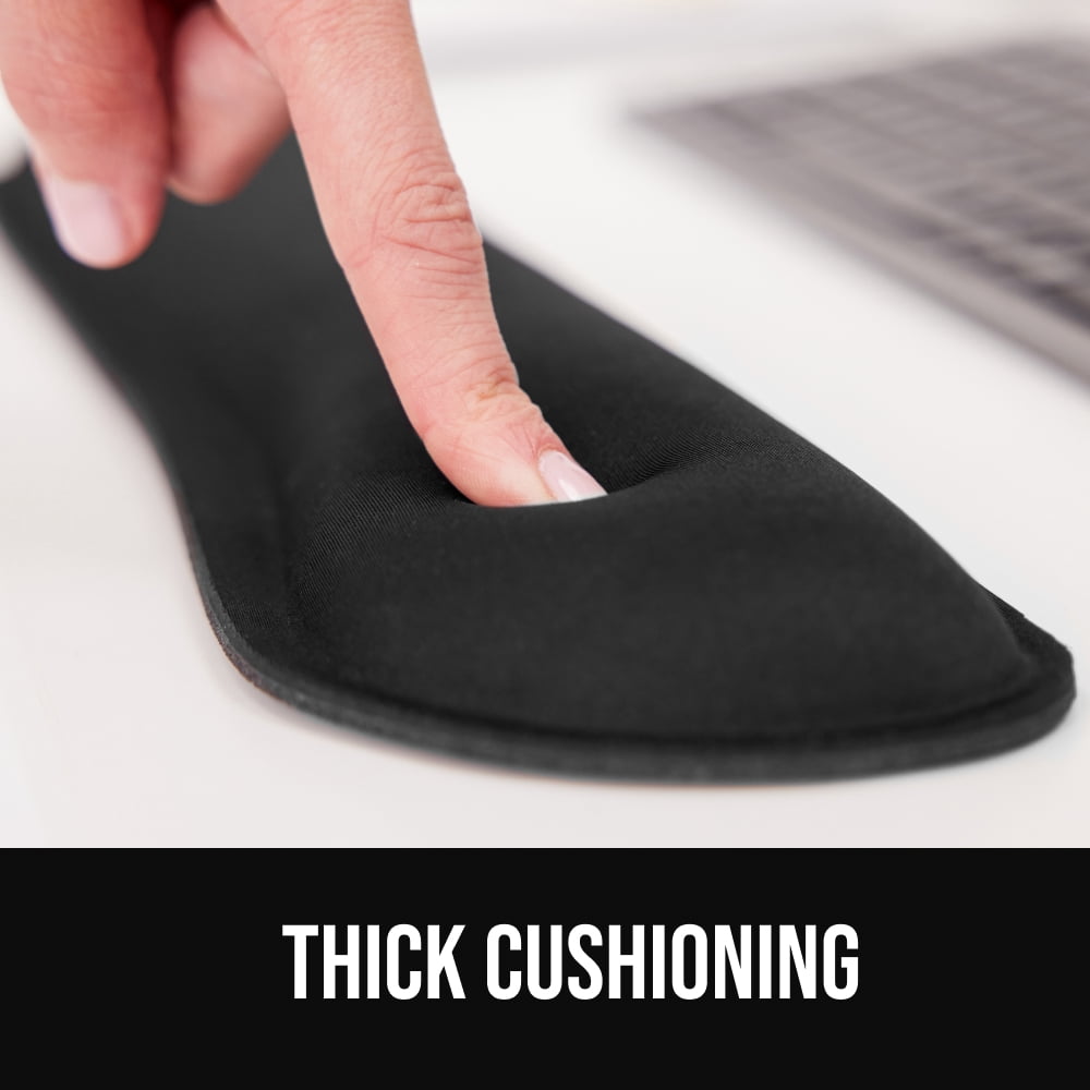 Gorilla Grip Gel Memory Foam Wrist Rest for Computer Keyboard, Mouse, Ergonomic Design, Desk Pads, 2 Piece Set, Black