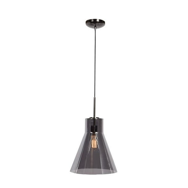 Access Lighting 63992LEDDLP-BCH-SMK 12 in. Simplicite LED Pendentif Plafonnier&44; Chrome Noir