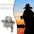 thumbnail image 3 of Sombrero de pesca al aire libre Gorras de visera UV de camuflaje transpirable (gris blanco) Likrtyny Para estrenar, 3 of 8
