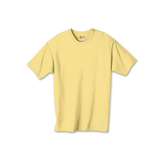 Hanes Authentic TAGLESS Kid`s Cotton T-Shirt, S, Daffodil Yellow