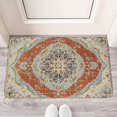 thumbnail image 2 of Bohemian Orange Ethnic Design Rug Welcome Doormat for Indoor/Outdoor Entrance Bohemian Orange Ethnic Design Rug Decoration Door Mat Kitchen Door Mat Bedroom Doormat 17x30 Inch, 2 of 6