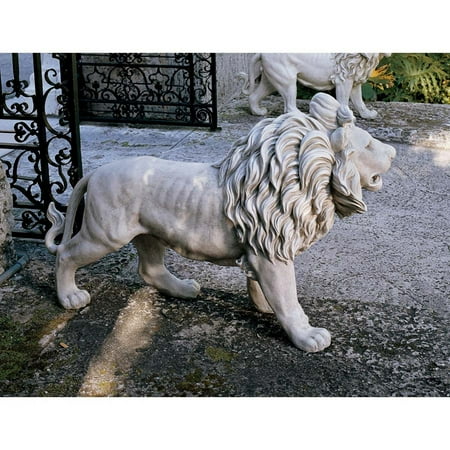 Regal Lion Sentinel of Grisham Manor Statue: Right Foot Forward