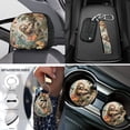 thumbnail image 4 of Uorisanigo Car Accessories Set Sloth Flower with Front and Back Seat Covers,Shift Knob Handbrake Covers,Seat Belt Pads,Steering Cover,Headrest,Middle Console Cover,Coasters,Key Chains,18pcs, 4 of 7