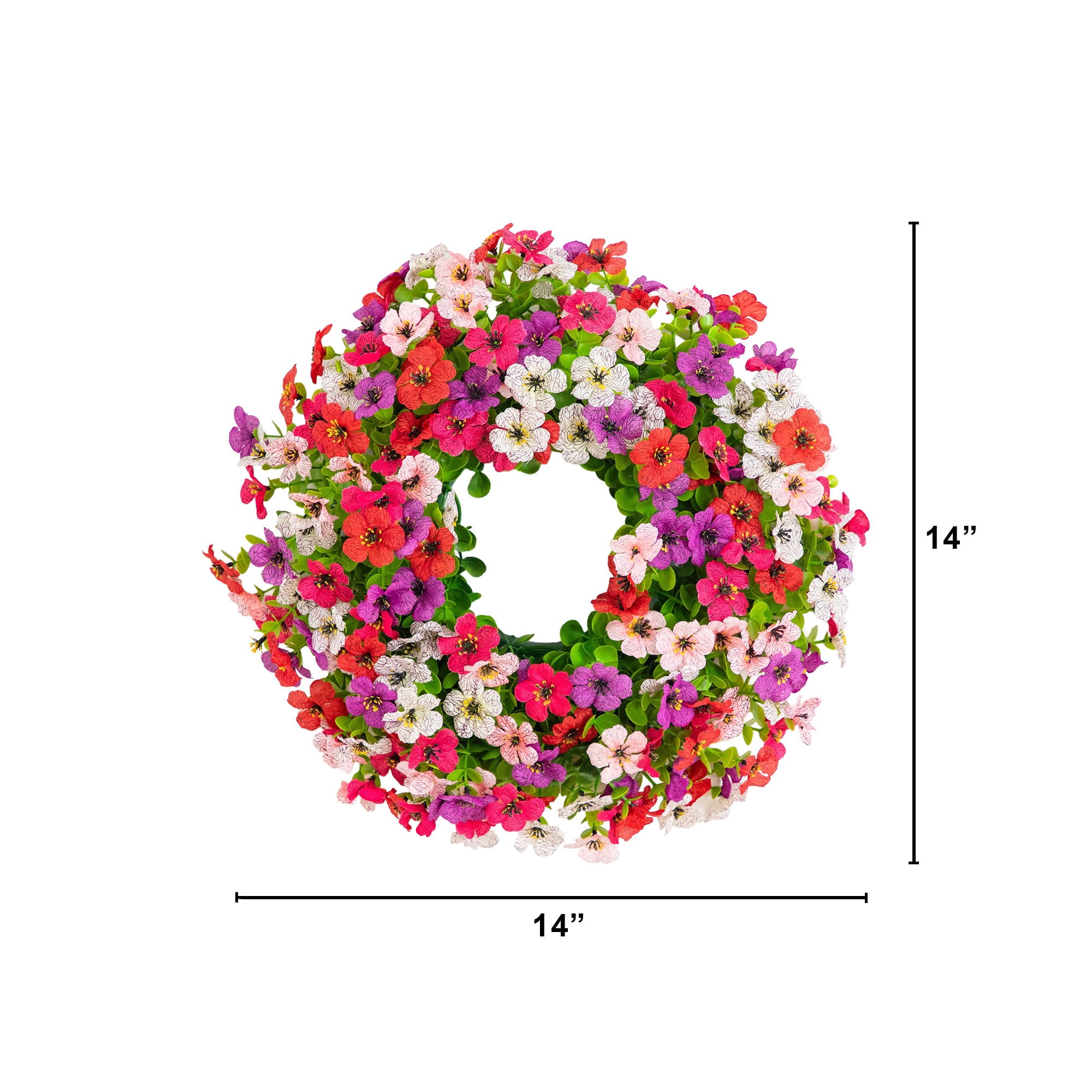 14in. Artificial Blooming Daisy Wreath
