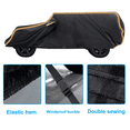 thumbnail image 3 of Car Cover Fit for Jeep Wrangler JK JL 4 Door 2007-2023, Car Cover Waterproof All Weather Windproof Full Cover Rain Snow Sunshade Outdoor Protection, Black+Orange, 3 of 8