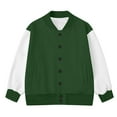 thumbnail image 6 of Lightweight Jackets Womens Plus Size New Women Casual Button down Cardigan Coat Fall Color Block Long Sleeve Baseball Jackets Outerwear with Pocket Army Green S, 6 of 6