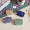 thumbnail image 2 of Portable Contact Lens Box with Mirror Contacts Lenses with Mirror Case Plastic Beauty Eyewear Presents Container Accessories Travel Purple, 2 of 9