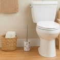 thumbnail image 3 of Evideco French Home Goods Marble Vented Modern Patterned Toilet Brush and Holder Set with Toilet Brush, White, 3 of 7