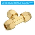 thumbnail image 4 of Uxcell 1/2" x 1/2" x 1/2" Brass Pipe Fitting Flare Tee Tube Fitting Pipe Adapter Connector with Nut, 4 of 5