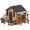Large Brown Rustic Cottage, variant on LUXOAK Kids Outdoor Wooden Playhouse with Kitchen Set, Chalkboard, Durable Fir Wood Construction with Waterproof Roof & Rust-Resistant Hinges
