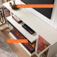 thumbnail image 5 of FlowSun Fireplace TV Stand for 80/85 inch TVs with 40" 3-Side Glass Electric Fireplace Highboy Modern LED Media Entertainment Console,Antique White, 5 of 7