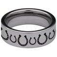 thumbnail image 4 of Horseshoe Tungsten Carbide Ring, 4 of 9