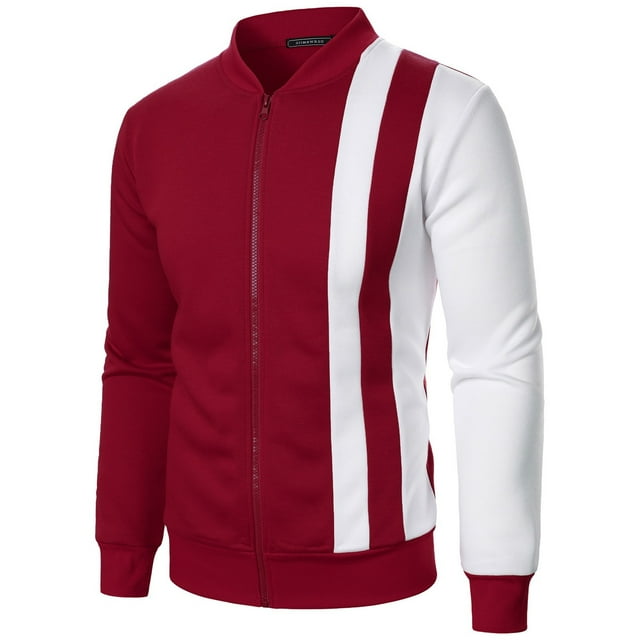 Chandail à Fermeture Éclair pour Hommes Manches Longues Mode Automne Hiver Vêtements de Sport Veste Décontractée Chandail Patch Design