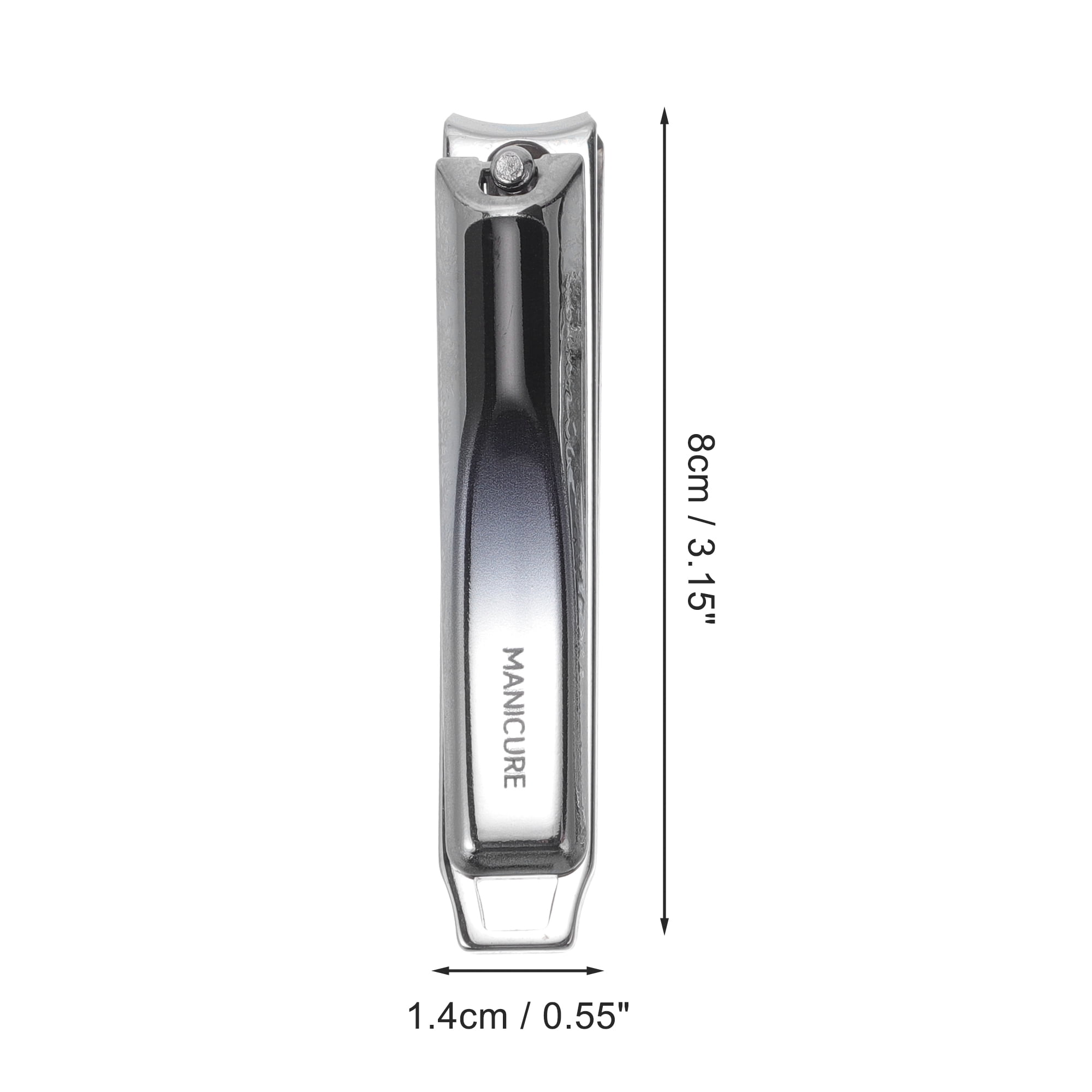 Unique Bargains 4pcs Beautiful Box Nail Clipper Set 3.15"x 0.55" Gradient Black