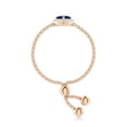 thumbnail image 3 of ANGARA Natural Heart-Shaped Sapphire Bolo Ring with Diamond Halo in 14K Rose Gold for Women (Size-4mm) | September Birthstone, Anniversary, Jewelry Gift for Women | Natural Blue Sapphire Ring, 3 of 8
