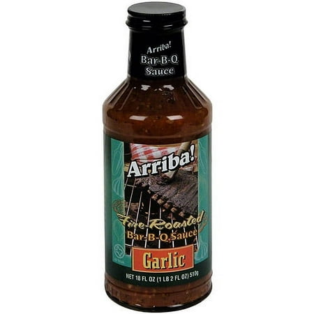 Arriba Fire Roasted Garlic Bar-B-Q Sauce, 18 oz (Pack of 6)