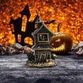 thumbnail image 4 of Halloween Haunted House Lights - Halloween Table Decorations Indoor Lighted House Decor Decorations for Home Kitchen Fireplace Desk Ornaments Silver, 4 of 6