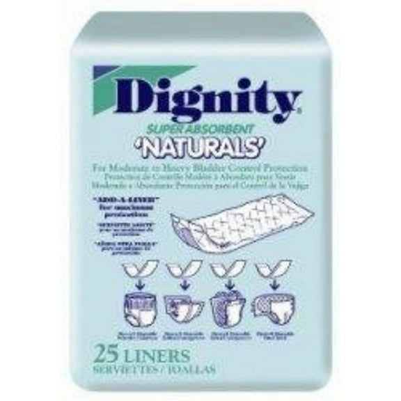 HARTMANN Incontinence Liner Dignity 12" Length Moderate Absorbency Polymer Unisex (#26955, Sold Per Pack)