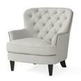 thumbnail image 4 of YYAo Modern Accent Chairs with Ottoman,Comfy Light Gray Armchair for Bedroom,Living Room Upholstered Sofa Chair Reading Chair for Small Spaces, 4 of 14