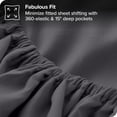 thumbnail image 3 of Bare Home 2-Pack Fitted Sheets - Premium 1800 Collection - Ultra-soft - Deep Pocket - Short Queen, Forged Iron Gray, 3 of 8