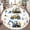 Color 3, variant on 4ft Nursery Rug, Whimsical Road Map Cars Trees Houses Washable Playroom Educational & Fun with Cars and Toys Non-Slip Children Rugs for Kids Classroom Decor